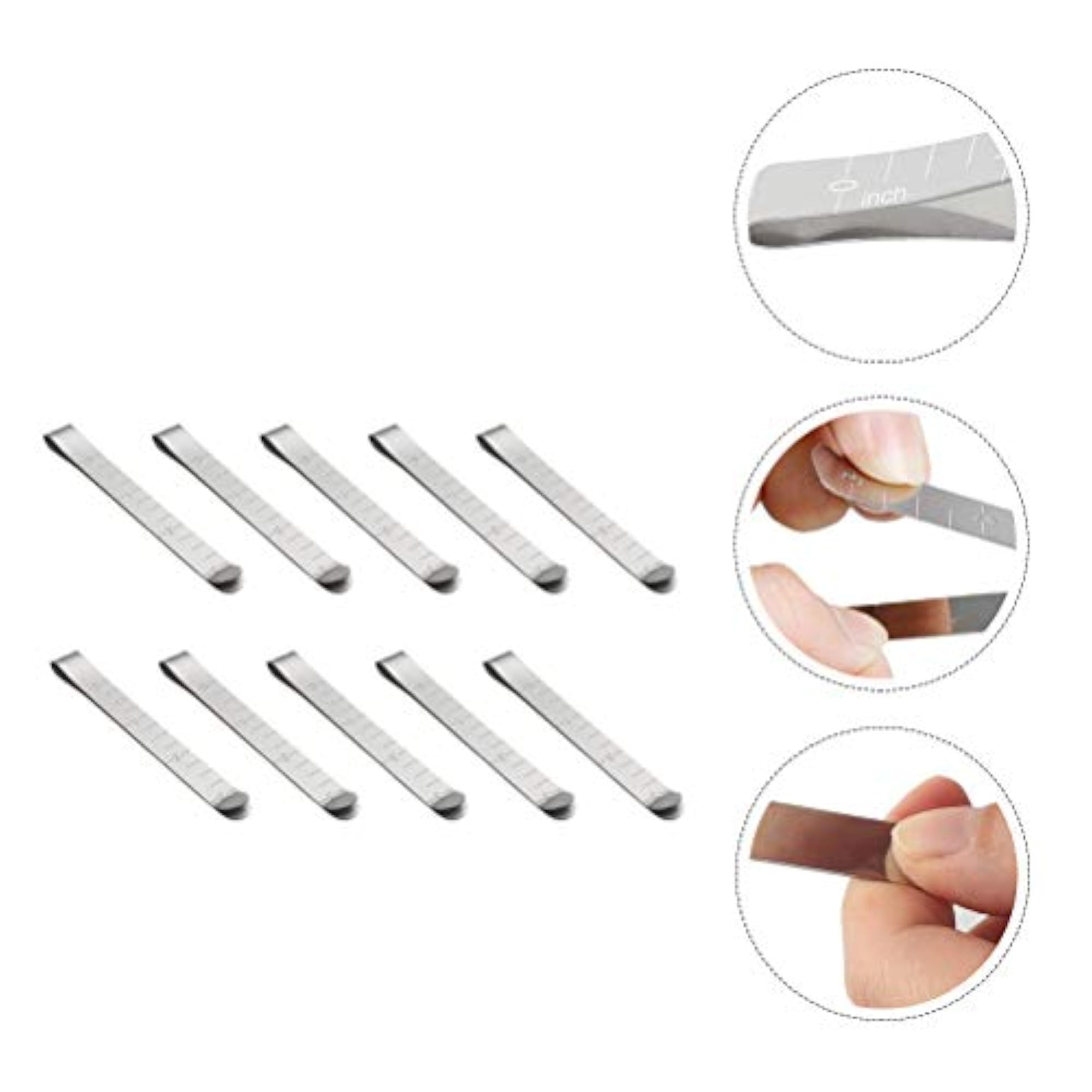 10PCS Stainless Steel Measurement Ruler Sewing Clips