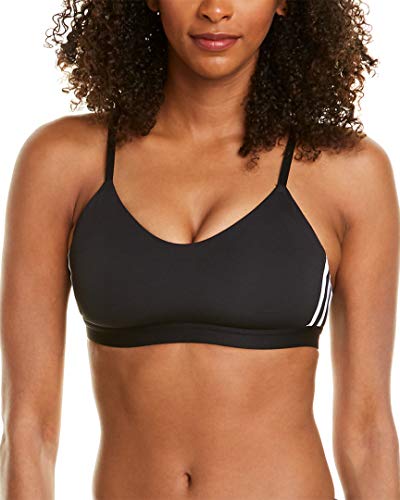 adidas,Womens,All Me 3-Stripes Bra,White/Black,Medium