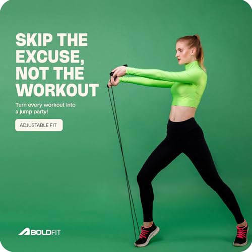 Boldfit Skipping Rope For Men & Women Adjustable Jumping Rope For Men Gym Rope/Exercise Rope For Men Workout (Image - 5)