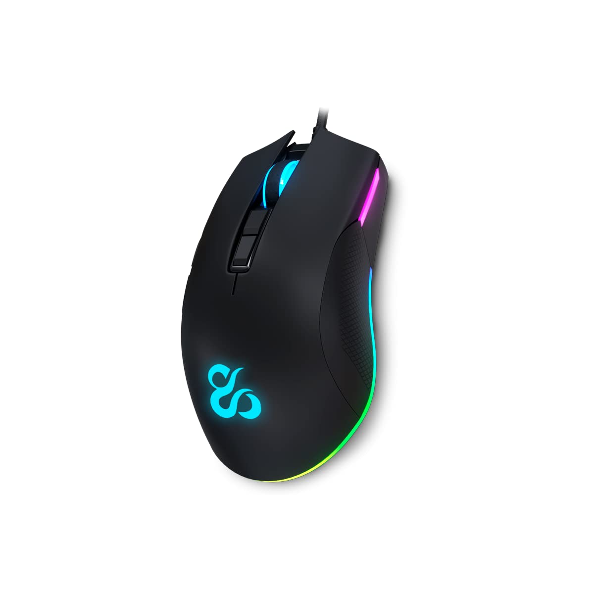 Newskill EOS ratón Gaming RGB alámbrico Negro 16000DPI 10 perfiles configurables Sensor óptico PMW3360 Negro
