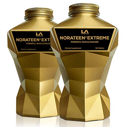 LA MUSCLE Norateen Extreme (360 Pills - 2 Month Supply) Daily Muscle Building Mass Weight Gainer Bulk Supplement for Testosterone Booster Muscle Growth & Strength, Endurance Stamina Test Boost Vegan