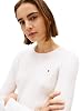Suéter Tommy Hilfiger para mujer, punto trenzado, cuello redondo, ligero 4