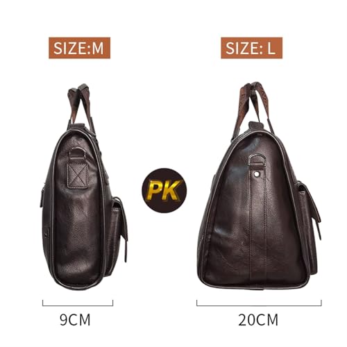 Bolsos de viaje grandes de cuero y maletín de negocios clásico para portátil 4