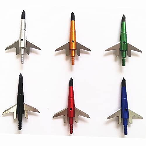 Fay Outdoor Sport Expandable Hunting Broadheads 100 Grain, Archery Screw-In Arrowheads With Two Blades One Pointed Accurate For Compound Recurve Bow Arrows And Crossbow Bolts (6Pk) #TOP26