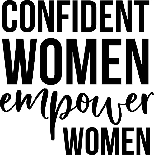 Confident Women Empower Women Girl Power Uplifting Female Wall Decals For Walls Peel And Stick Wall Art Murals Black Small 8 Inch #TOP7