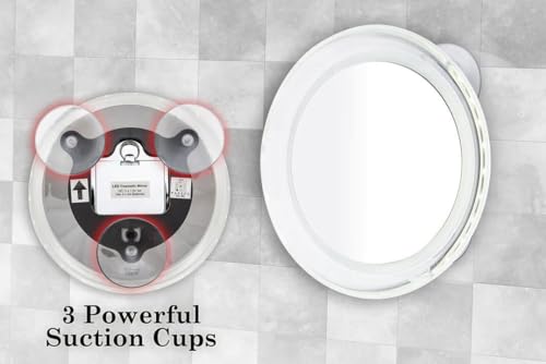 Espejo de maquillaje Rucci con luz LED 7x diámetro 7 in miniatura 3