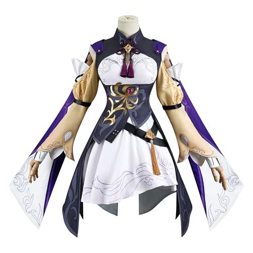 SOOYOOYOO Disfraz de Cosplay Sushang Honkai Star Rail - Vestido Elegante con Detalles en Blanco Negro y Morado para Eventos Temáticos y Carnavales(Hembra Adulta, M)