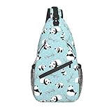 Panda Crossbody Sling Backpack Lunch box Shoulder Chest Urben Sling Bag Travel Hiking Chest Bag Daypack For Women & Men