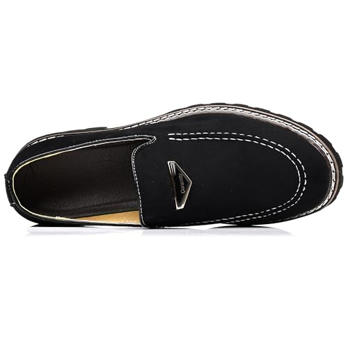 Image of Coramtty Men's Dress Loafers Classic Comfort Vintage Suede Slip On Business Work Driving Walking Casual Shoes