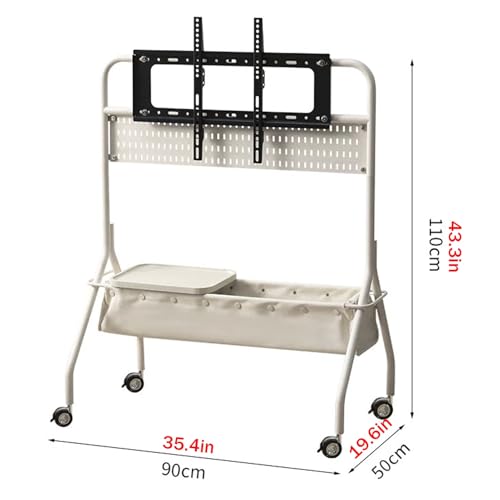Soporte móvil para TV, con ruedas bloqueables, para pantallas 40-75" miniatura 2