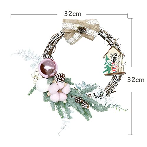 Qagazine Kerst Kunstmatige Wijnstok Garland Kleurrijke Mooie Rotan Muur Venster Deur Kerst Krans voor Voordeur Kerstboom… - Afbeelding 5
