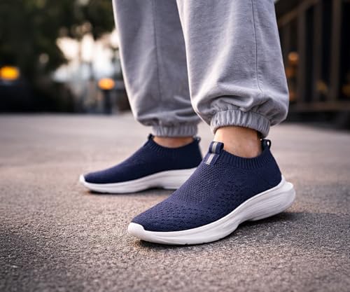 Image of Kraasa Trial Running Shoes with Lightweight Memory Insole | Breathable, Anti-Skid Knit Sneaker, Walking & Gym Shoes