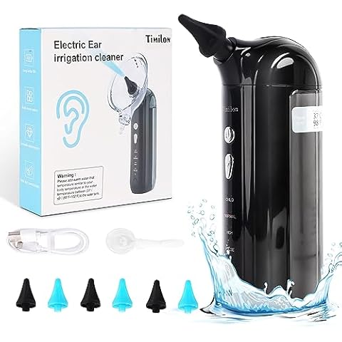 Electric Ear Wax Removal Kit Water Powered Ear Cleaner Safe and Effective Ear Cleaning Kit with Four Pressure Settings Effective Ear Wax Removal Tool Cover