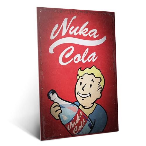 Plaque Métallique Fallout Vault Boy Impression Haute Qualité 32x45