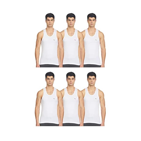 LUX VENUS Men’s Cotton Vest (Pack of 6)
