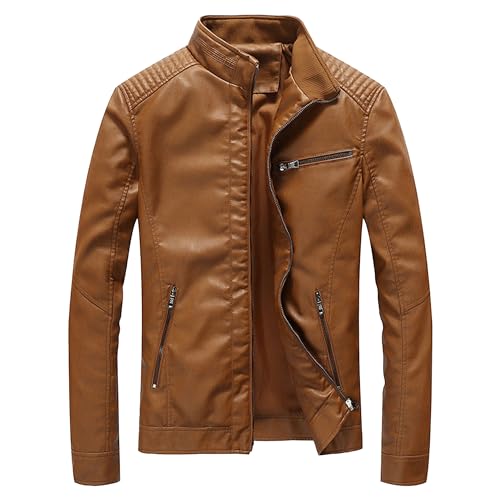 Veste vélo en cuir PU homme pour rouler en cyclomoteur au quotidien