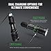 OLIGHT Warrior X 4 Rechargeable Tactical Flashlight 2,600 High Lumens with 630 Meters Long Range Thrower, Powerful Tail-Switch Light with USB-C Charging, Dual-Output for Daily (Black)