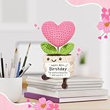 Giftasy 40th Birthday Gifts for Women - Handmade Crochet Positive Heart Flower with Warm Card - 40 Year Old Birthday Gifts for Friend Sister Daughter Mum Wife Girlfriend Auntie, Happy 40th Gift Ideas - Image 4