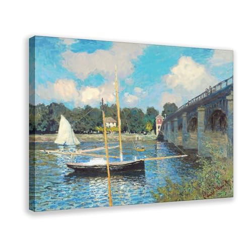 Cadre à suspendre The Bridge at Argenteuil Monet peinture toile salon cosy