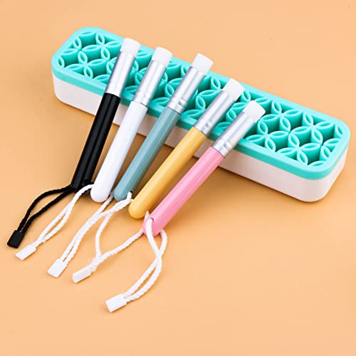 Yoseng 15 Pieces Mini Detailed Ink Blending Brushes For Card Making,Small Blender Art Blending Tool With Holder Sets,Use With Intricate Stencils,Deal With Small Details（Brush Head 0.5 Inches） #TOP5