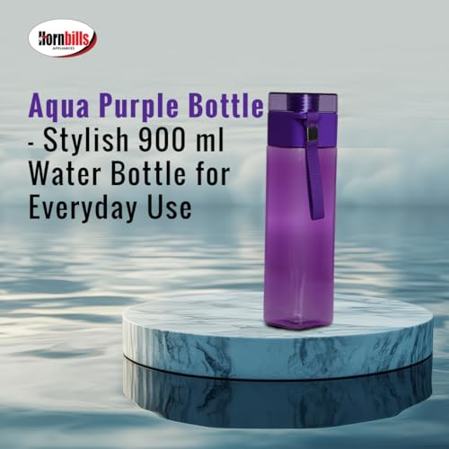 Image of HORNBILLS Aqua Fridge Water Bottle-900ml Each|Durable,Food Grade,Freezer Safe, Unbreakable|Ideal for Office,Gym,School,Travel Hiking Camping & Outdoor|Leak Proof & BPA Free| Everyday Hydration |Purple