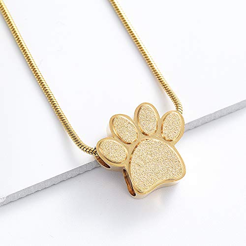QGJNSGC Pet Paw Cremation Jewelry for Ashes Pendant Paw Print Urn Necklace Memorial Keepsake Jewelry for Pet/Dog's/Cat's Ashes - Image 3