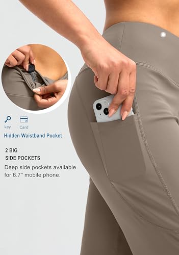 Image of G Gradual Capri Pants for Women High Waist Workout Yoga Pants with Pockets Tummy Control Leggings Crop Straight