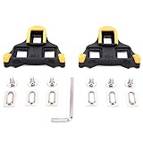 VINQLIQ 6 Degree Bike Bicycle Cycling Self-locking Plate Pedal Cleat Set Delta SPD-SL Float Compatible Lightweight Durable with Screws, Gaskets and Screwdriver for Road Bike SPD Shoes and Pedal