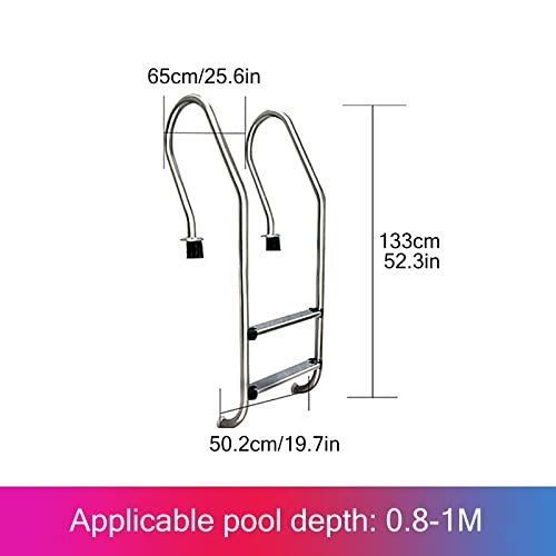 Escalera para piscina de acero inoxidable 2 peldaños miniatura 2