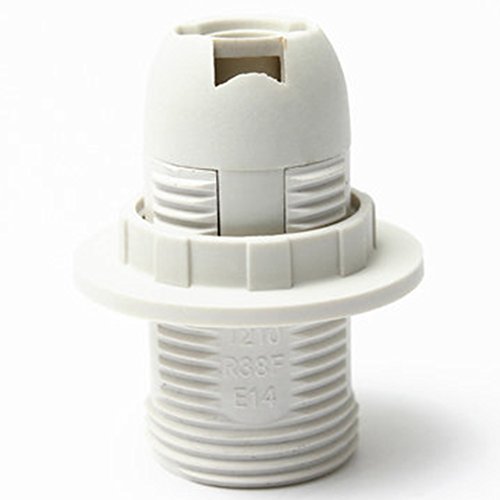 E14 Kunststoff-Lampenschirm-Ring, Sockel Lampensockel-Adapter, Glühbirne Lampenfassung, Hängelampenschirm-Ring (weiß) Cover