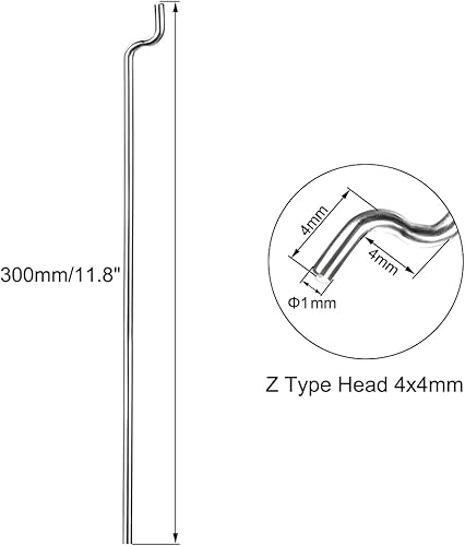 Miniatura 7 de uxcell Piezas de acero Z de 0.039 in x 15.748 in (15.7 pulgadas) para reemplazo de avión RC (paquete de 10)