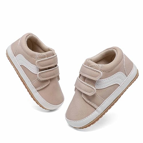 Clowora Unsex Baby Boys Girls Canvas First Walkers Shoes,Newborn Infant Non Slip Soft Sole Crib Casual Sneaker  thumb #4