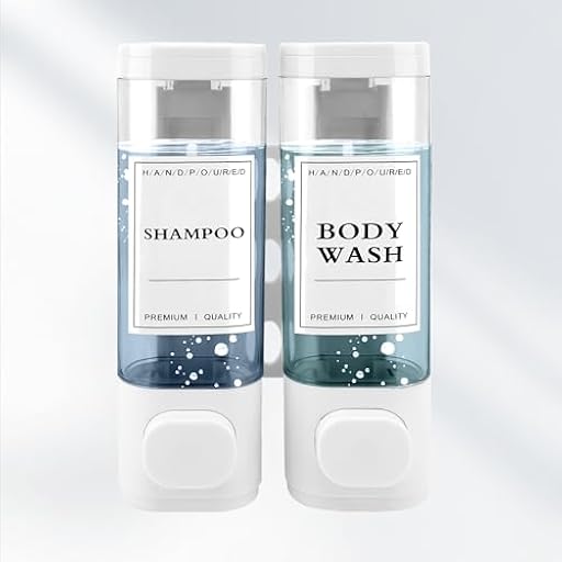 MEKOTRIN Dispensador Jabón Baño para Montaje en Pared, Dispensador de Jabón Líquido, Dispensador Gel y Champu Ducha para Hotel, Hogar,2x300ml(Blanco) | Ya disponible en tu tienda friki favorita! En mundofriki.es!