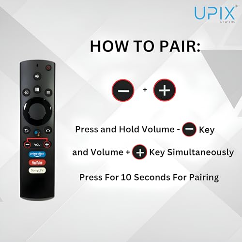 Image of Upix Compatible Kodak Smart TV LCD /LED Remote No. 1309 | with Voice | YouTube & SonyLiv Function | Exactly Same Remote Will Only Work | Pairing is Required