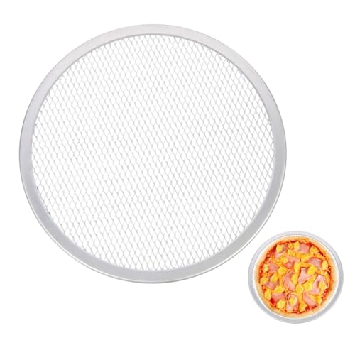 SEWACC Practical Pizza Tray Non Stick Pizza Baking Pan Heat Resistant for Home Use and Restaurants Easy to Clean and Quick Cooking