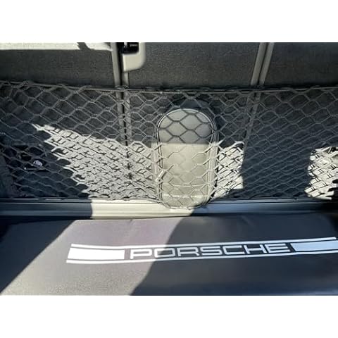 EACCESSORIES EA Trunk Rear Seats Organizer Cargo Net for Porsche Cayenne 2011-2023 – Envelope Style Cargo Net for SUV - Premium Mesh Car Trunk Organizer Vehicle Carrier Storage–Compatible with Cayenne Cover