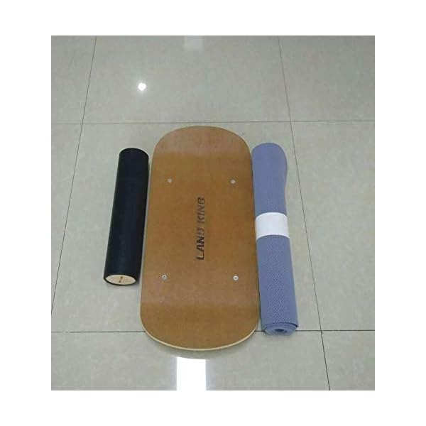goodtopsports Balance Trainers Maple Balance Board Yoga with Bamboo Rollers for Lady fit Keeper