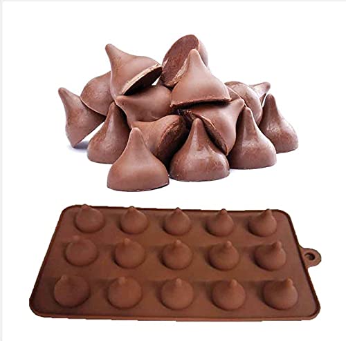 Perfect Pricee Chocolate Mold Ice Candle, Small Cake Brownie Christmas Muffins Silicone Tray (Kiss Chocolate)-image-12