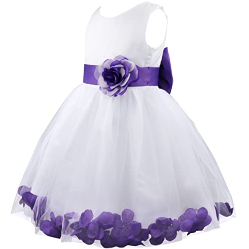 Shinsto Kids Girls Petals Bow Tutu Dress Princess Dress Wedding Bridesmaid Cocktail Party Gown3