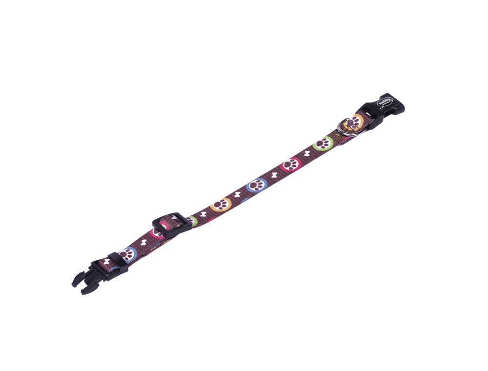 Nobby Pet Noir Dog Collar Paw