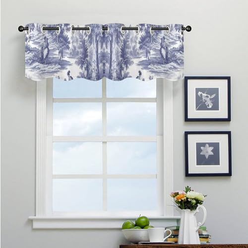 Cenefa de ventana con estampado chino tradicional, acabado elegante, pack de 2 4