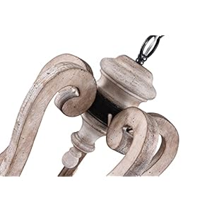 Wood farmhouse chandelier french country wooden chandelier 5 light candle style empire chandelier with wood accents antique pendant light fixture for living roomweathered wood  urban country home decor