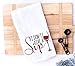Handmade Funny Kitchen Towel - 100% Cotton Funny Hand Bar Towels for Red Wine Lovers - 28x28 Inch Perfect for Hostess Housewarming Christmas Mother’s Day Birthday Gift (I Don’t Give a Sip)