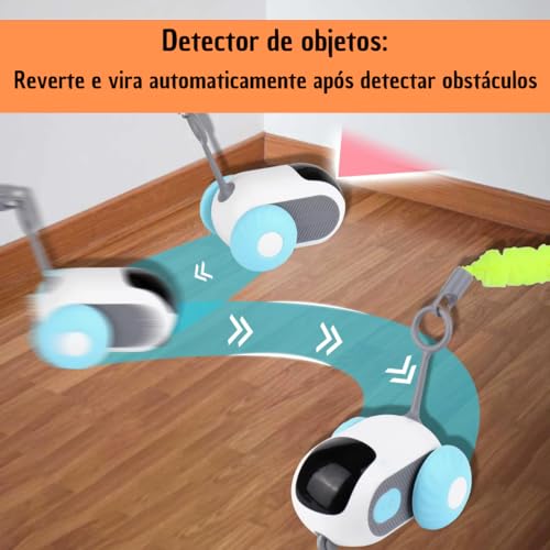 Kit Brinquedo Interativo Para Gatos e Cachorros – Bolinha Automática + Carrinho Controle Remoto, Est