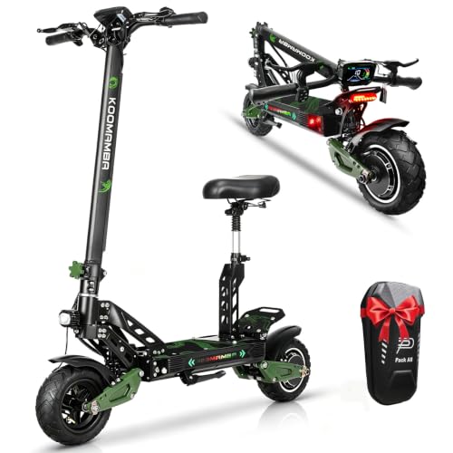 Image of ZU06 Electric Scooter for Adults: 1200W, 35 MPH Fast E Scooter with 50 Mile Range, 10 inch Off Road Fat Tires, NFC Unlock, UL 2272 Certified, Optional Detachable Seat for Commuting & All-Terrain
