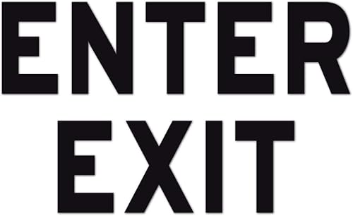 TRUSTY Word Decal Signs for Business Doors Windows - Easy IndoorOutdoor Application 2 ARROWS