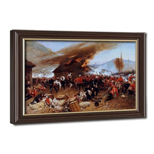 Impression sur toile Alphonse De Neuville Defence of Rorke's Drift cadre 20x30