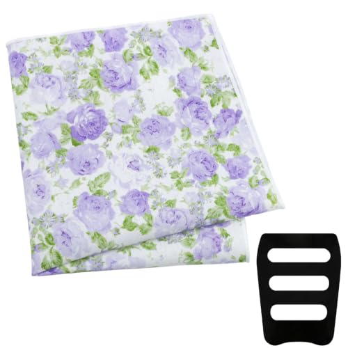 Image of Floral Pocket Squares for Men with Holder Printed Flower Mens Handkerchief Cotton Suit Pocket Hanky for Wedding