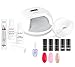 Produktbild NeoNail nagelstudio Starter Set mit uv Nagellack 3x Colour 6ml Base Top LED Lampe 16W (effektive Leistung 36 W) + Zubehör Geschenkbox für Frauen die beste Qualität Effizient