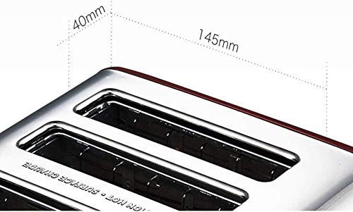 HYLK Beruf Toaster,Edelstahl Auftauen Haushalt Mini 4 SlicepopUpbread Toaster – Bild 3